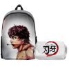 2022 Japan Anime Yujiro Baki Hanma Backpack Children Boys Girls Cartoon Schoolbag Pencil Case Teens Students 4 - Baki Merch