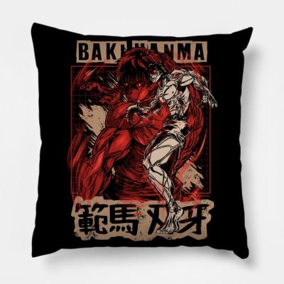 Baki Hanma 1 Throw Pillow Official Baki Merch Merch