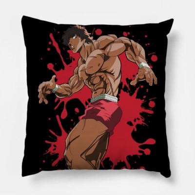 Baki Throw Pillow Official Baki Merch Merch