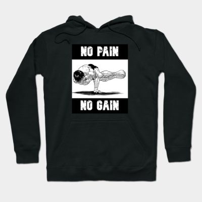 Baki Pose No Pain No Gain Hoodie Official Baki Merch Merch