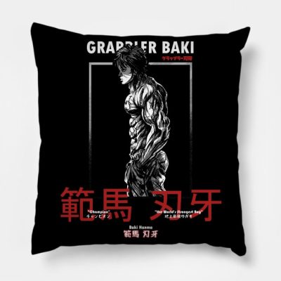 Baki 8 Throw Pillow Official Baki Merch Merch