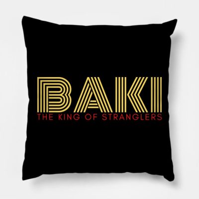 The King Of Stranglers Baki Throw Pillow Official Baki Merch Merch