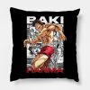 Baki Hanma The Grappler Logo For Otaku Gym And Fit Throw Pillow Official Baki Merch Merch