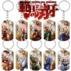 BAKI KeyChain Women Stainless Steel Color Printing Key Chain for Men Hanma Baki Keyring Party Pendant - Baki Merch