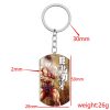 BAKI KeyChain Women Stainless Steel Color Printing Key Chain for Men Hanma Baki Keyring Party Pendant 4 - Baki Merch