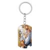 BAKI KeyChain Women Stainless Steel Color Printing Key Chain for Men Hanma Baki Keyring Party Pendant 5 - Baki Merch