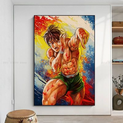 Japanese Anime Baki Hanma Art Poster For Living Room Bar Decoration Wall Decor 3 - Baki Merch