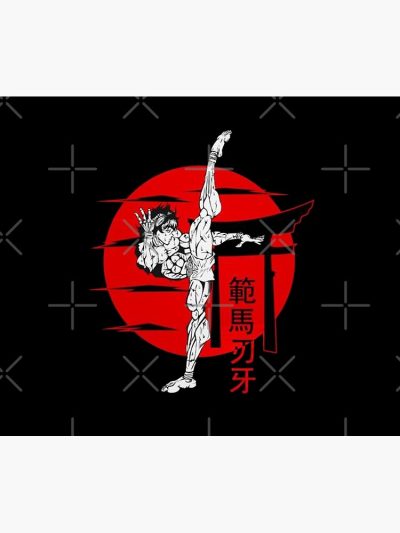 Baki Hanma The Grappler Japanes Sunset Fighter Design Logo Tapestry Official Baki Merch Merch