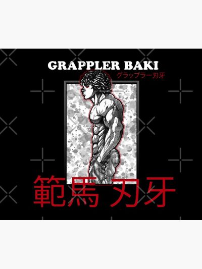 Baki Hanma The Grappler Logo For Otaku, Gym And Fitness For Training In All Products Tapestry Official Baki Merch Merch