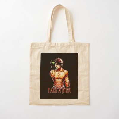 Baki Hanma The Grappler - Take A Risk Cool Design Logo Tote Bag Official Baki Merch Merch