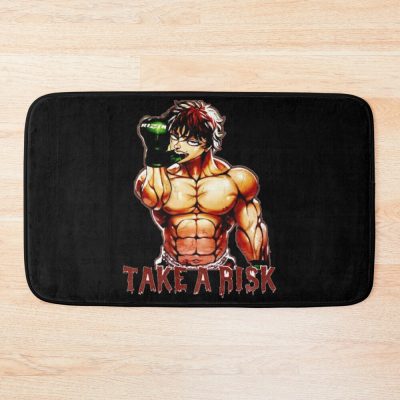 Baki Hanma The Grappler - Take A Risk Cool Design Logo Bath Mat Official Baki Merch Merch