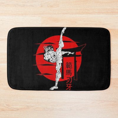 Baki Hanma The Grappler Japanes Sunset Fighter Design Logo Bath Mat Official Baki Merch Merch