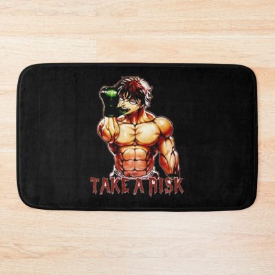 Baki Hanma The Grappler - Take A Risk Cooldesign Logo Bath Mat Official Baki Merch Merch