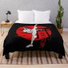 Baki Hanma The Grappler Japanes Sunset Fighter Design Logo Throw Blanket Official Baki Merch Merch