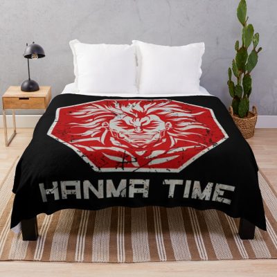 Baki Stop Hanma Time Throw Blanket Official Baki Merch Merch