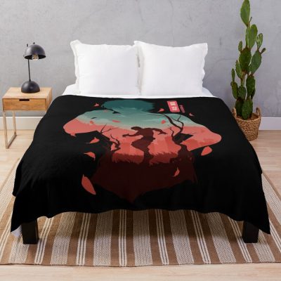 Baki Hanma Silhouette Throw Blanket Official Baki Merch Merch