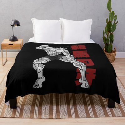 Baki Hanma The Grappler Design Logo Throw Blanket Official Baki Merch Merch