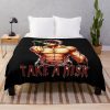 Baki Hanma The Grappler - Take A Risk Cool Design Logo Throw Blanket Official Baki Merch Merch