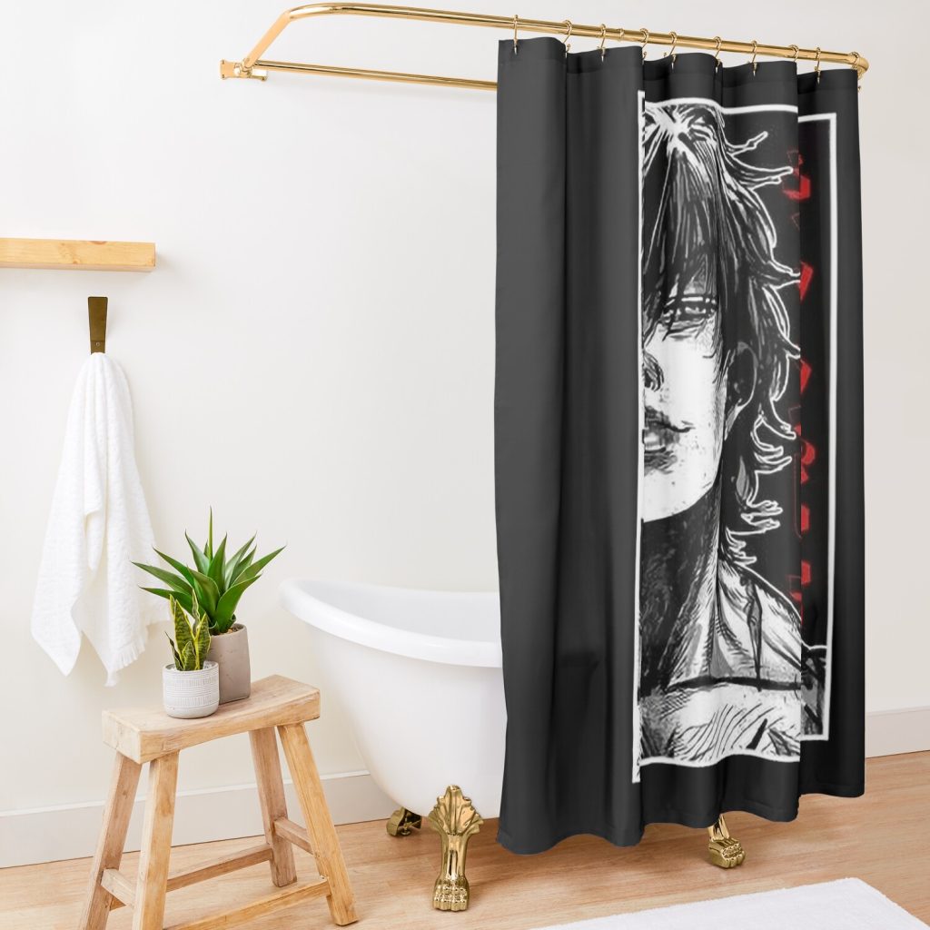 Baki Hanma The Grappler Logo For Otaku, Gym And Fitness For Training In All Products Shower Curtain Official Baki Merch Merch