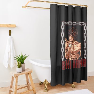 Baki Hanma The Grappler Logo For Otaku, Gym And Fitness For Training In All Products Shower Curtain Official Baki Merch Merch