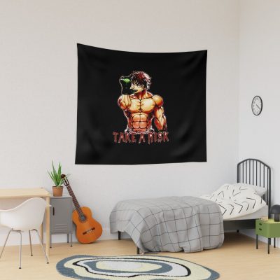 Baki Hanma The Grappler - Take A Risk Cooldesign Logo Tapestry Official Baki Merch Merch