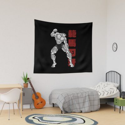 Baki Hanma The Grappler Design Logo Tapestry Official Baki Merch Merch