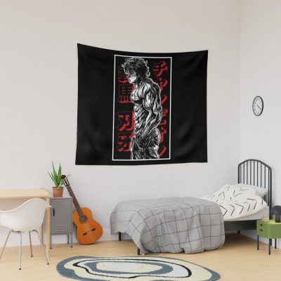 Baki Hanma The Grappler Logo For Otaku, Gym And Fitness For Training In All Products Tapestry Official Baki Merch Merch