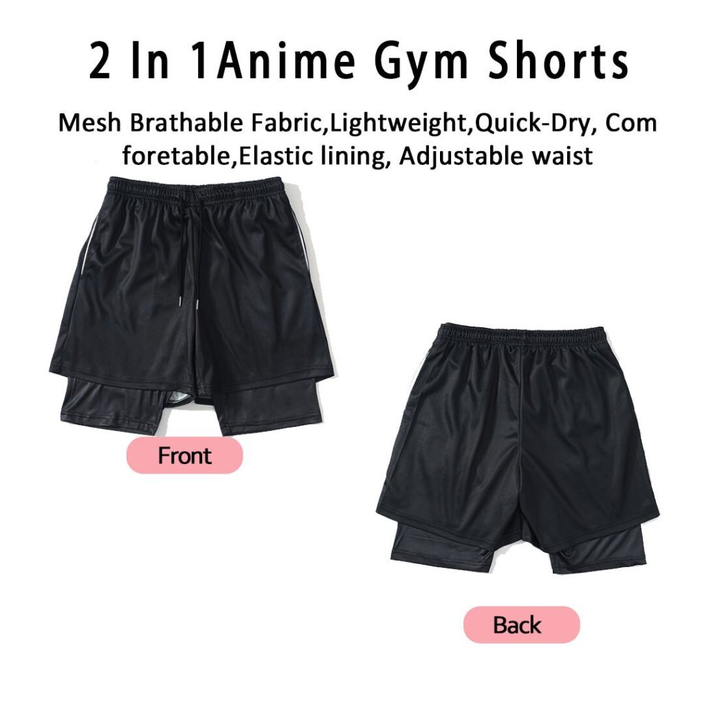 Anime Baki Sport Shorts Men Sportswear Running Shorts 2 In 1 Beach Basketball Summer Gym Fitness 4 - Baki Merch