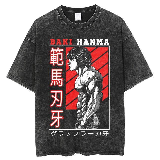Grappler Baki Kyokudai Taikai Anime T shirt Oversize Streetwear Short Sleeve Creative Printing Mens Clothing Vintage 12.jpg 640x640 12 - Baki Merch