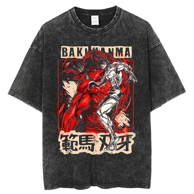 Grappler Baki Kyokudai Taikai Anime T shirt Oversize Streetwear Short Sleeve Creative Printing Mens Clothing Vintage 4.jpg 640x640 4 - Baki Merch