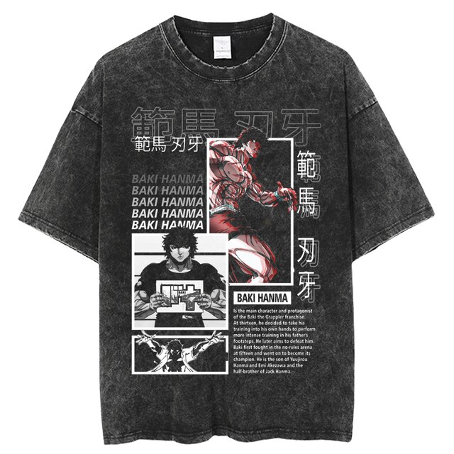 Grappler Baki Kyokudai Taikai Anime T shirt Oversize Streetwear Short Sleeve Creative Printing Mens Clothing Vintage 7.jpg 640x640 7 - Baki Merch