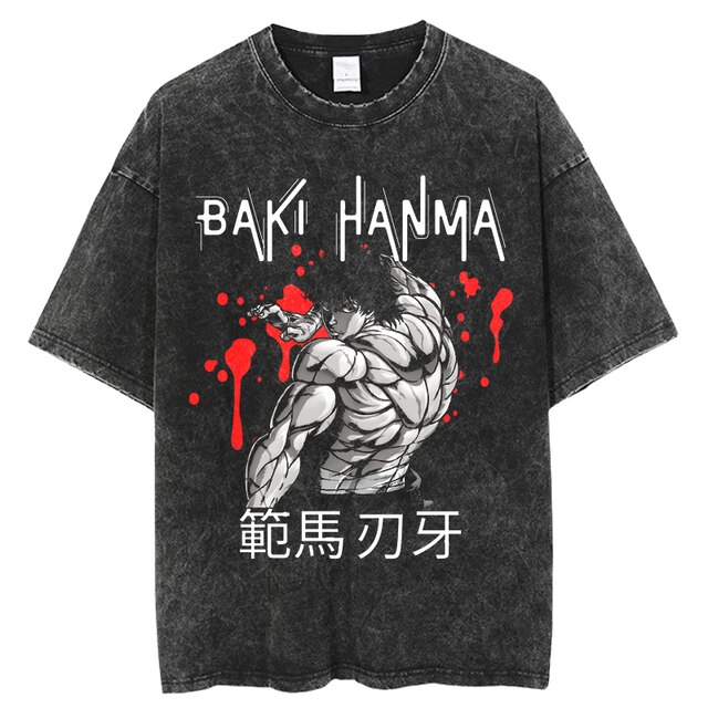 Grappler Baki Kyokudai Taikai Anime T shirt Oversize Streetwear Short Sleeve Creative Printing Mens Clothing Vintage 8.jpg 640x640 8 - Baki Merch