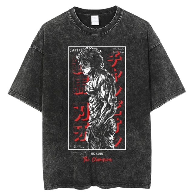 Grappler Baki Kyokudai Taikai Anime T shirt Oversize Streetwear Short Sleeve Creative Printing Mens Clothing - Baki Merch