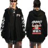 Harajuku Anime Baki Hanma Yujiro Print Zipper Hoodies Long Sleeve Sweatshirts Pullover Men Coat Clothes - Baki Merch