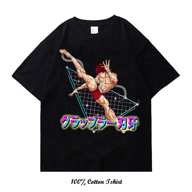 Vintage Tshirts Grappler Baki kyokudai taikai Anime T Shirt Harajuku Oversize Tee Fashion Streetwear Short Sleeve 1.jpg 640x640 1 - Baki Merch