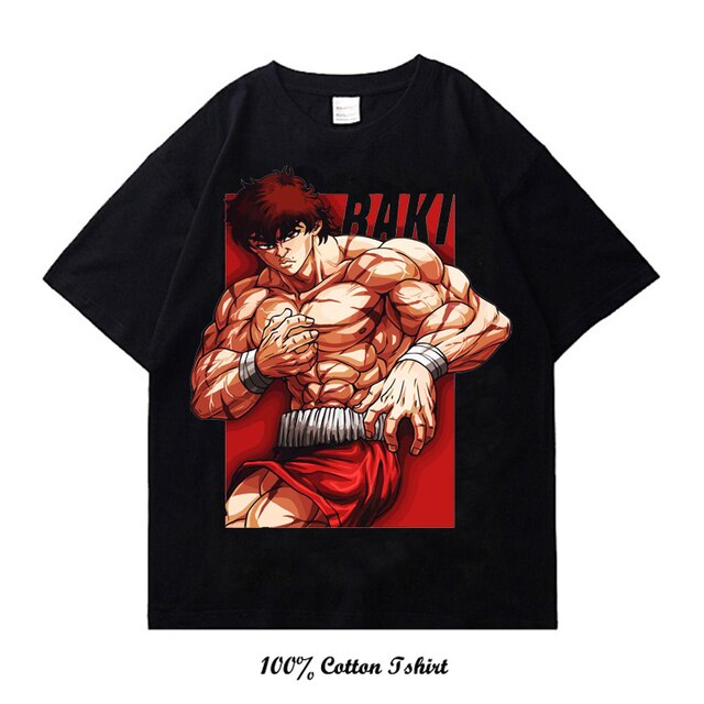 Vintage Tshirts Grappler Baki kyokudai taikai Anime T Shirt Harajuku Oversize Tee Fashion Streetwear Short Sleeve 11.jpg 640x640 11 - Baki Merch