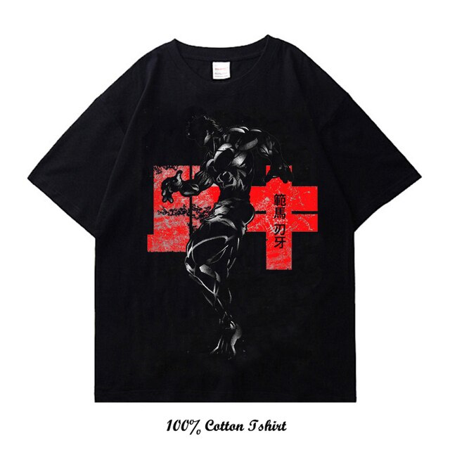 Vintage Tshirts Grappler Baki kyokudai taikai Anime T Shirt Harajuku Oversize Tee Fashion Streetwear Short Sleeve 2.jpg 640x640 2 - Baki Merch