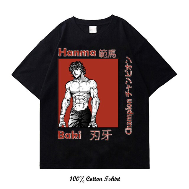 Vintage Tshirts Grappler Baki kyokudai taikai Anime T Shirt Harajuku Oversize Tee Fashion Streetwear Short Sleeve 7.jpg 640x640 7 - Baki Merch