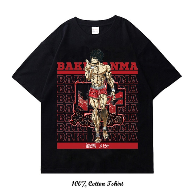 Vintage Tshirts Grappler Baki kyokudai taikai Anime T Shirt Harajuku Oversize Tee Fashion Streetwear Short Sleeve 9.jpg 640x640 9 - Baki Merch