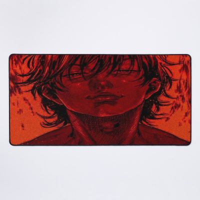 Halloween Vibe Baki Hanma The Grappler Scratched Design Logo For Otaku, Gym And Fitness… Training Mouse Pad Official Cow Anime Merch